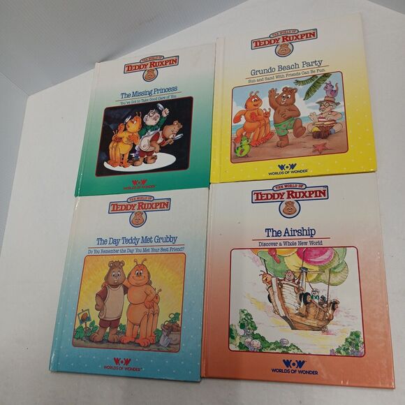 Teddy Ruxpin Lot of 4 1980's BOOKS ONLY No Tapes Lullabies Bears Children Books - Picture 1 of 12